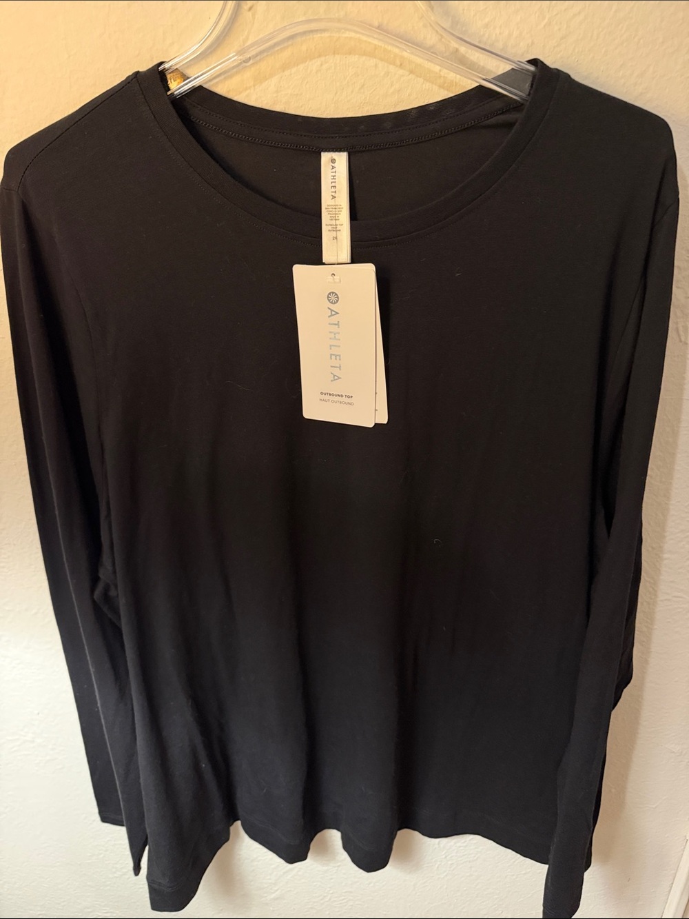 Athleta Black Long Sleeve Crewneck Tunic